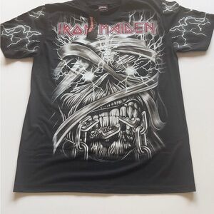 Iron Maiden All Over Print Shirt Large Heavy Metal Rock Band R Shirt Eddi (G4)